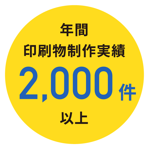 年間印刷物制作実績2,000件以上